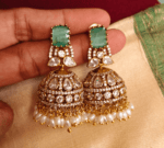 Siya victorian jhumkha (Mint green)