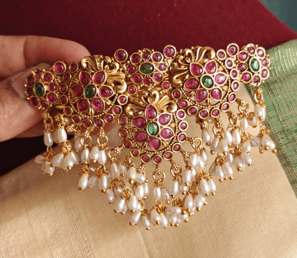 Flower pearl cluster hair clip
