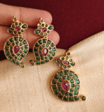 Mango (emerald ruby kemp) pendant set