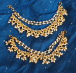 Peacock mango pearl ear chain