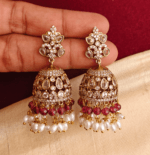 Tilak victorian jhumkha (red)