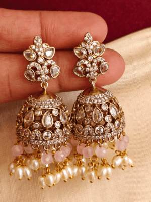 Tilak victorian jhumkha (Pink)