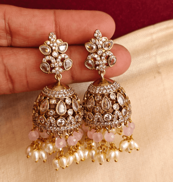 Tilak victorian jhumkha (Pink)