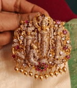 Ram parivar pendant with antique gold beads