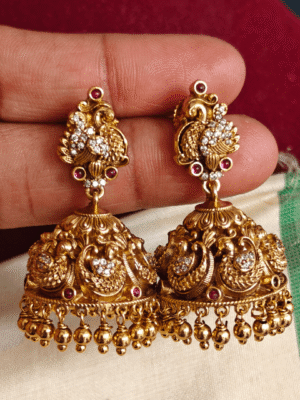 Peacock antique jhumkha