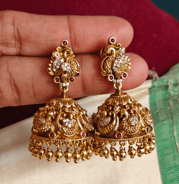 Peacock antique jhumkha