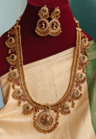 Annam leaf antique kundan haaram