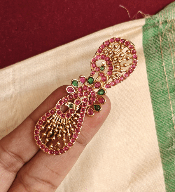 Peacock hair pin