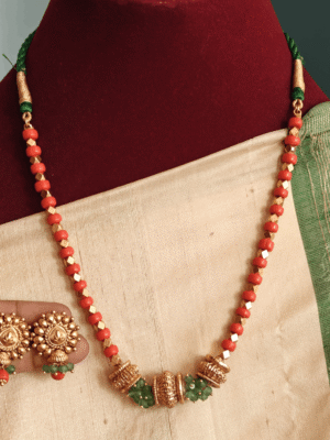Gundu mani coral mala set