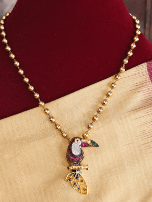 Bird pendant with ball chain