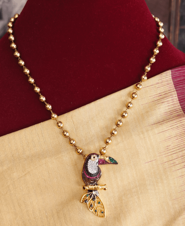 Bird pendant with ball chain