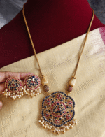Blue Rakkodi pendant set with preethi chain