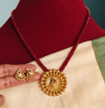 Cute peacock pendant set with hydrocrystal beads