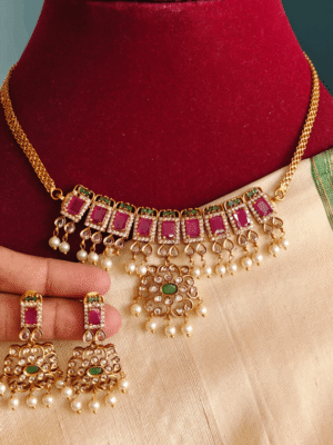 Ruby emerald kattam choker