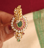 Leaf floral saree pin