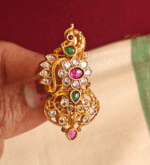 Peacock floral saree pin