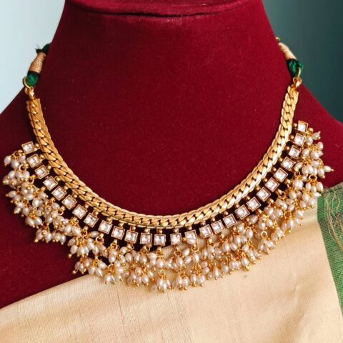 White stone guttapusalu necklace