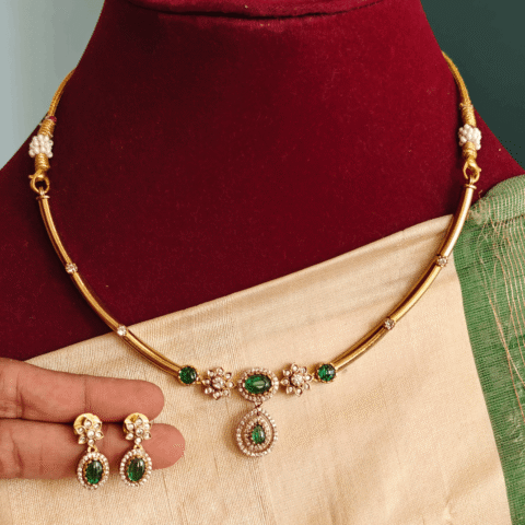 flower oval hasli (green)