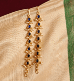 Guttapusalu tear drop ear chain (blue)