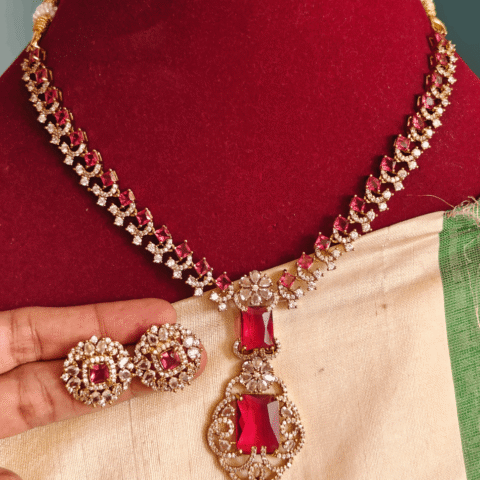 Nita ambani necklace (red)