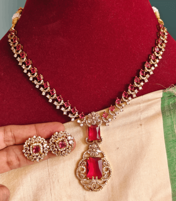 Nita ambani necklace (red)