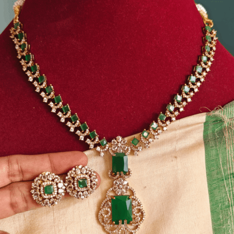 Nita ambani necklace (sage green)