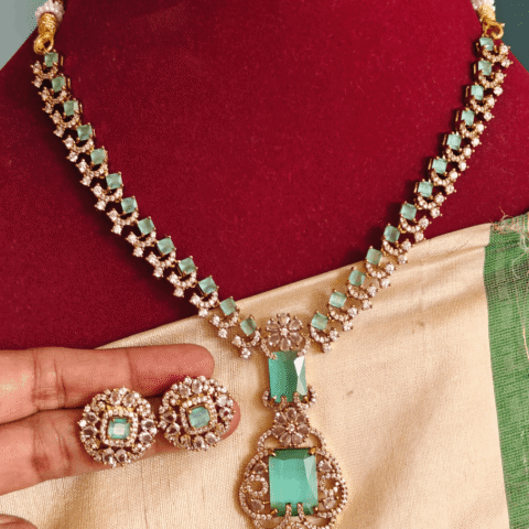 Nita ambani necklace (mint green)