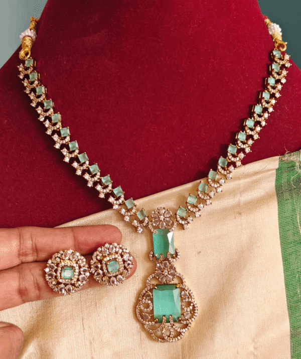 Nita ambani necklace (mint green)