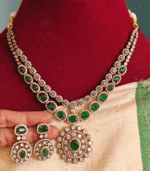 Maya double layer victorian necklace (green)