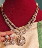 Maya double layer victorian necklace (White)