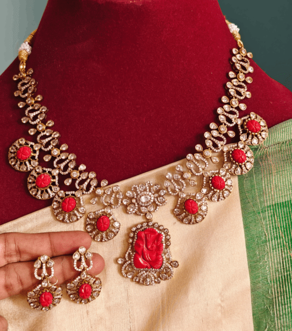 Ganesha carving necklace set