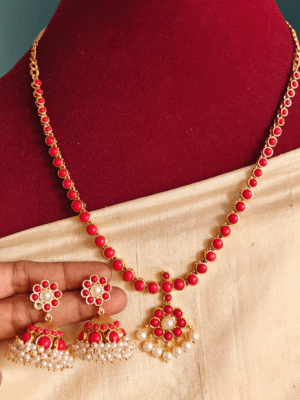 Nritya coral necklace