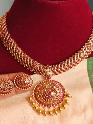 Annam attigai set (Ruby white)