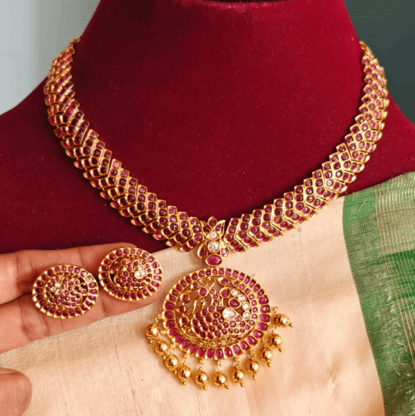 Annam attigai set (Ruby white)