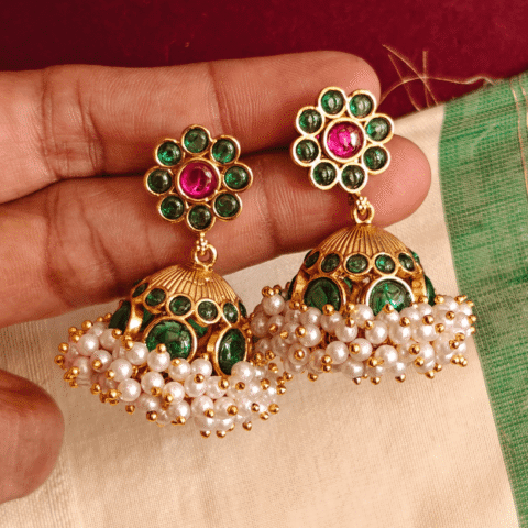 Nritya green jhumkha