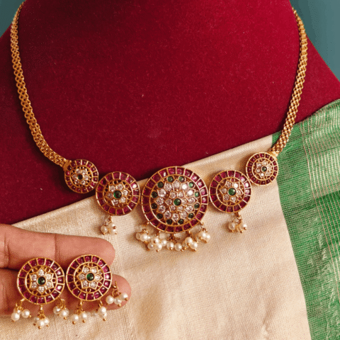 Hridaya vatta necklace (multicolor)