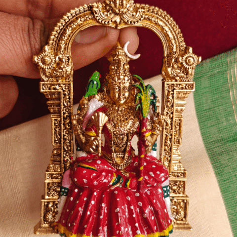 Enamel 3D kamakshi pendant