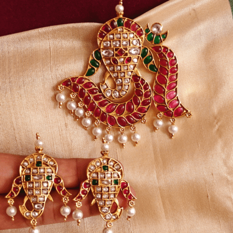 Ganesha kemp pendant set (multicolor)