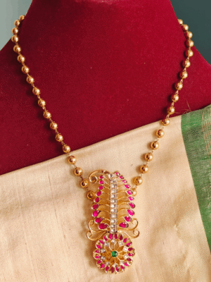 Andal kondan pendant with ball chain