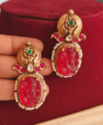 Ganesha multicolor carving earrings