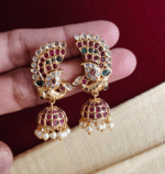 Peacock thogai jhumkha (Multicolor)