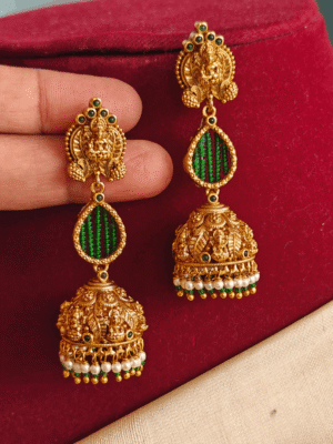 Lakshmi antique beads fusion jhumkha