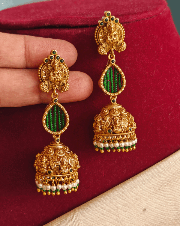 Lakshmi antique beads fusion jhumkha