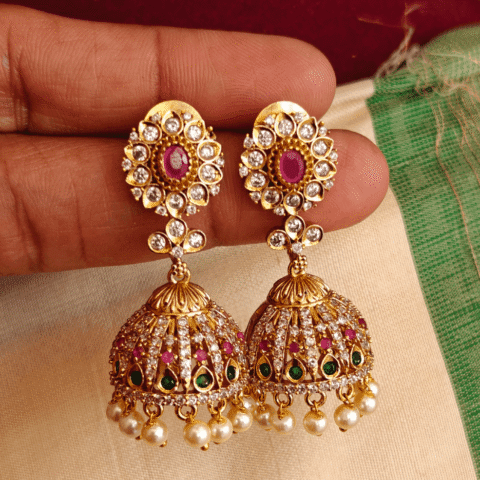 Flower bell jhumkha (Multicolor)