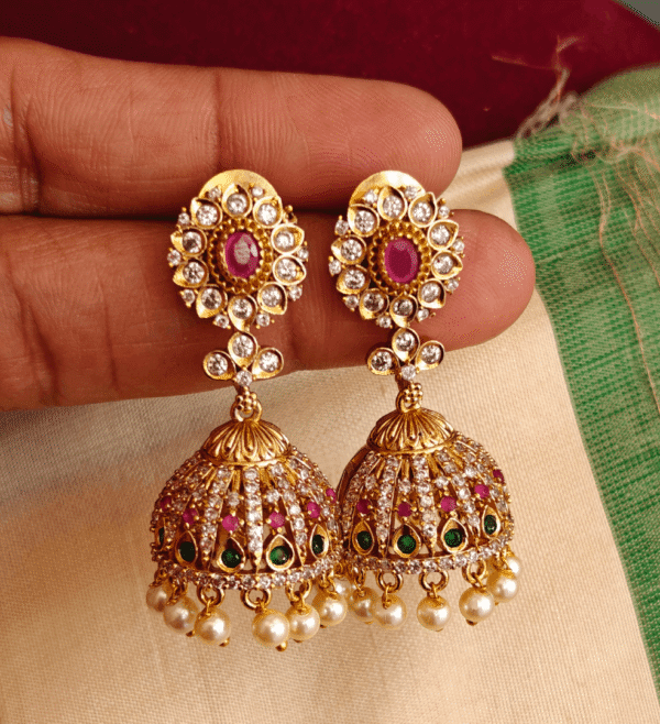 Flower bell jhumkha (Multicolor)