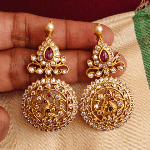 Peacock chandbali (Multicolor)