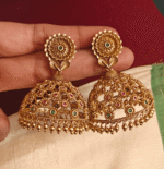 Ruby emerald net kodai jhumkha