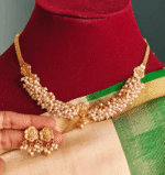 Lakshmi pearl cluster necklace