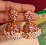 Traditional kodai jhumkha (Pink)