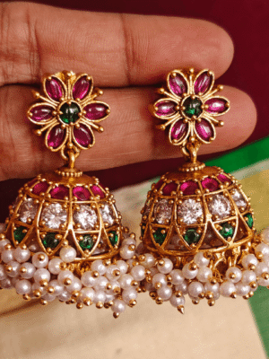 Traditional kodai jhumkha (Multicolor)